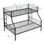 Lit superposé en métal, aucun sommier requis, grand rangement sous le lit, assemblage facile