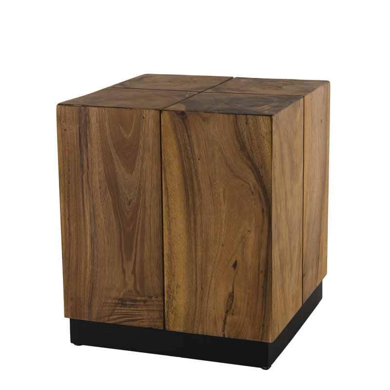 Carlton Solid Wood Block End Table