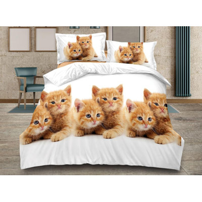 Polyester Animal Print Duvet Cover Set with Pillowcases Included