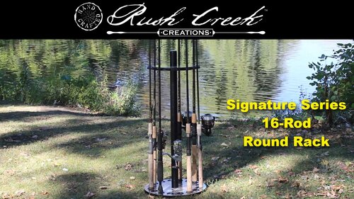 Rush Creek Manufactured Wood Freestanding Fishing Rack & Reviews