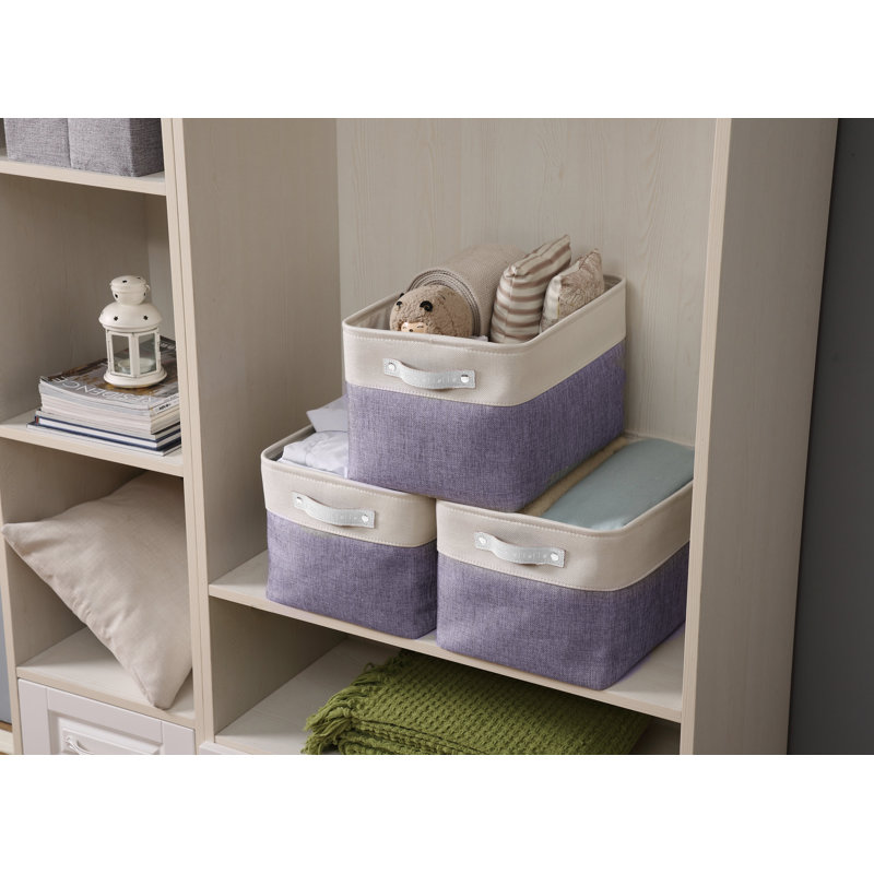 Bac de rangement en tissu XL, Gris ardoise, 3