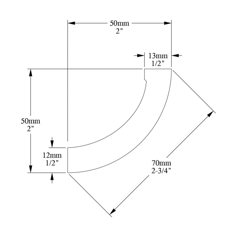 2'' H x 78.75'' W x 2'' D Plastic Crown