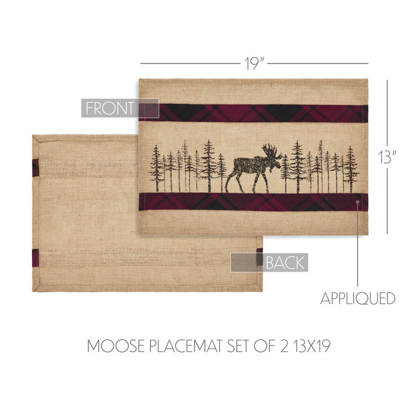 Arjon Cotton Blend No Pattern Rectangle Placemat