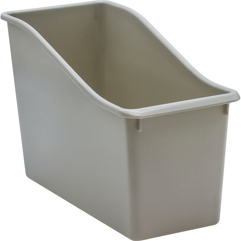 Boîte à livres en plastique, gris, paquet de 6, Gris