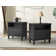 Amberlyn 27.2'' H Traditional  2-Drawer Nightstand with Built-In Outlets and Solid Wood Legs and Open Shelve (Set of 2)
