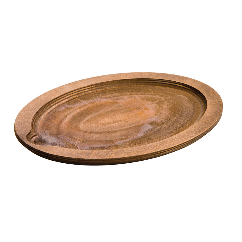 Sous-tapis en bois de noyer ovale 13,25 pouces Jumbo