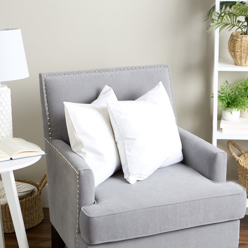 Ensemble de 2 coussins décoratifs, Blanc / Blanc