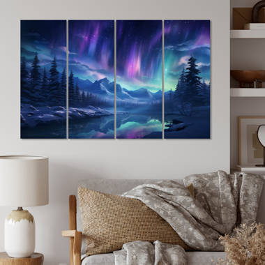 Loon Peak® Northern Lights Aurora Borealis On Canvas by Irina Sztukowski  Painting