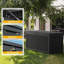 Boîte de rangement imperméable en plastique noir Gal, boîte de rangement extérieure de grande capacité-121871600