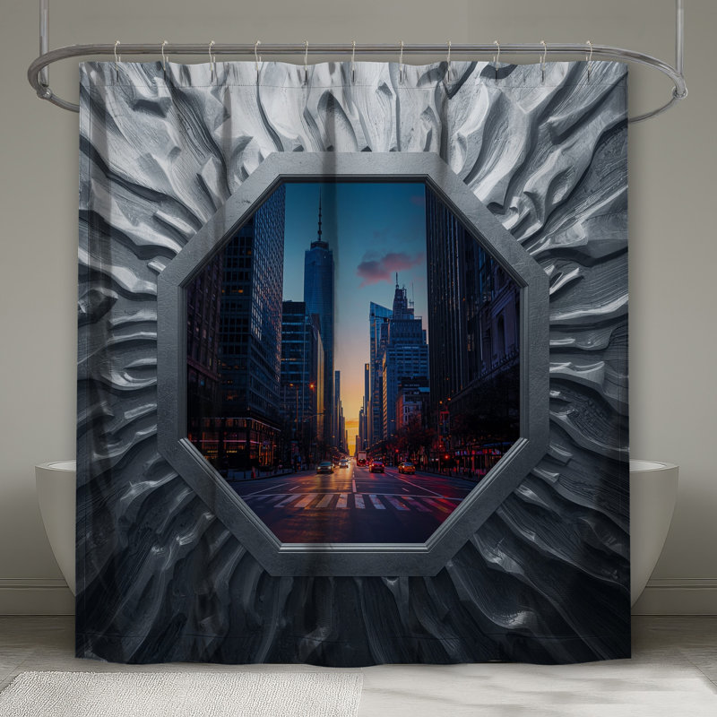 Rideaux de douche Sunset Cityscape, L 70 po x H 72 po