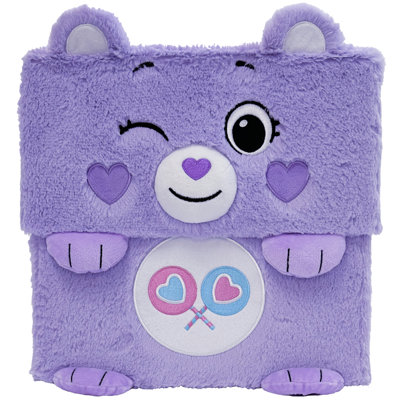 Care Bears: Boîte de rangement - Ours part - Bac à thème de caractère mauve, contenant de rangement en tissu, couvercle supérieur ouvrant, peut contenir des jouets, des livres et plus, sous licence