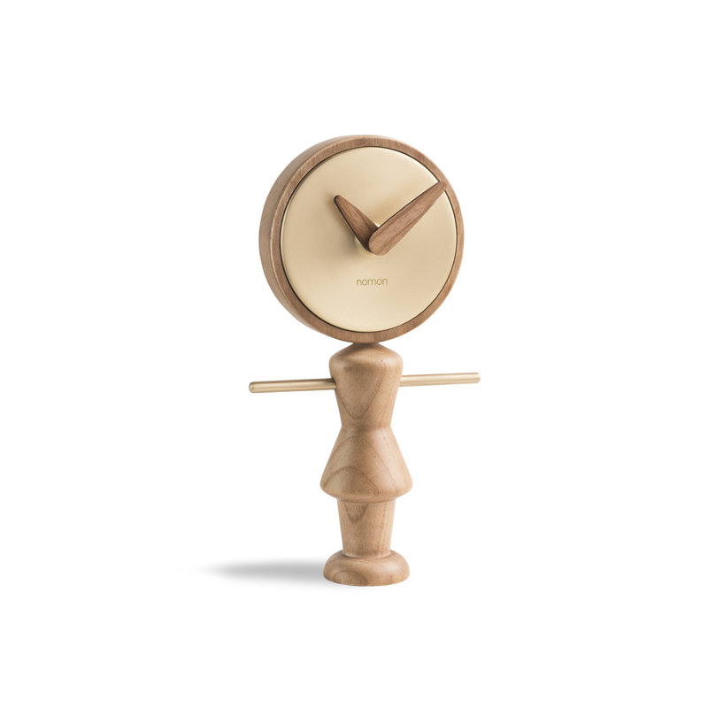 Nena Clock, Oak/Brass 1