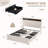 Upholstered Platform Bed Frame with Charging Station, 4 Drawers & LED Lights – Heavy Duty, No Box Spring Needed-118160846