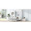 Blanc, style persienne, grand lit, tablettes de rangement, construction en bois de pin, lit de taille facile à assembler en blanc avec bois de style, pliable pour la journée