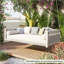 Balancelle de jardin simple minimaliste avec structure en bois d'acacia et design incliné - Blanc-129584783