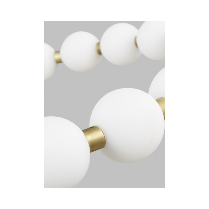 Orbet 1 - Light LED Chandelier, Natural Brass, 2.8" H x 42" W x 42" D