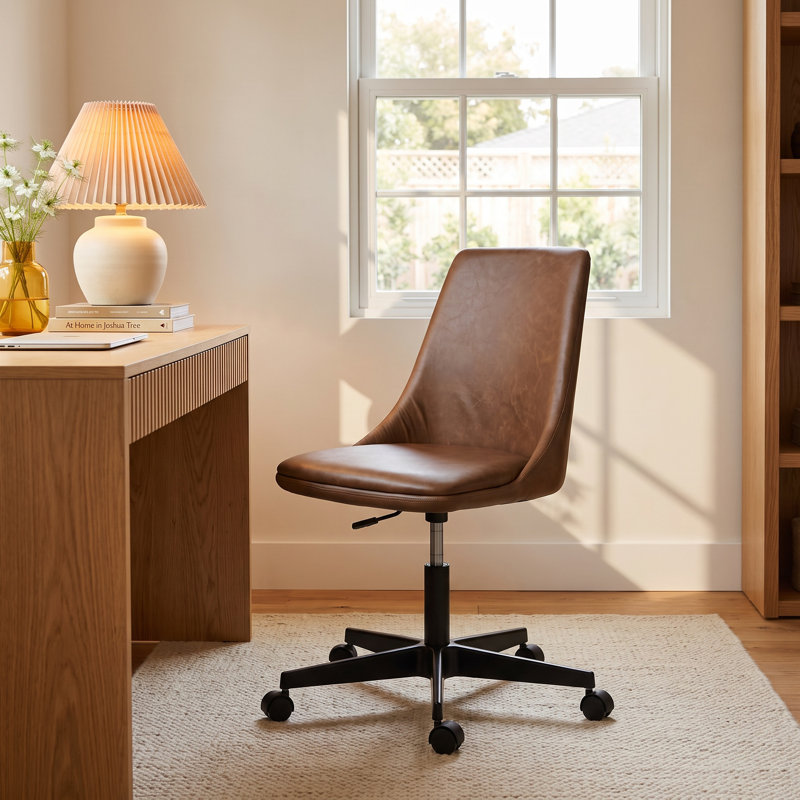 Joss & Main Tura Genuine Leather Task Chair