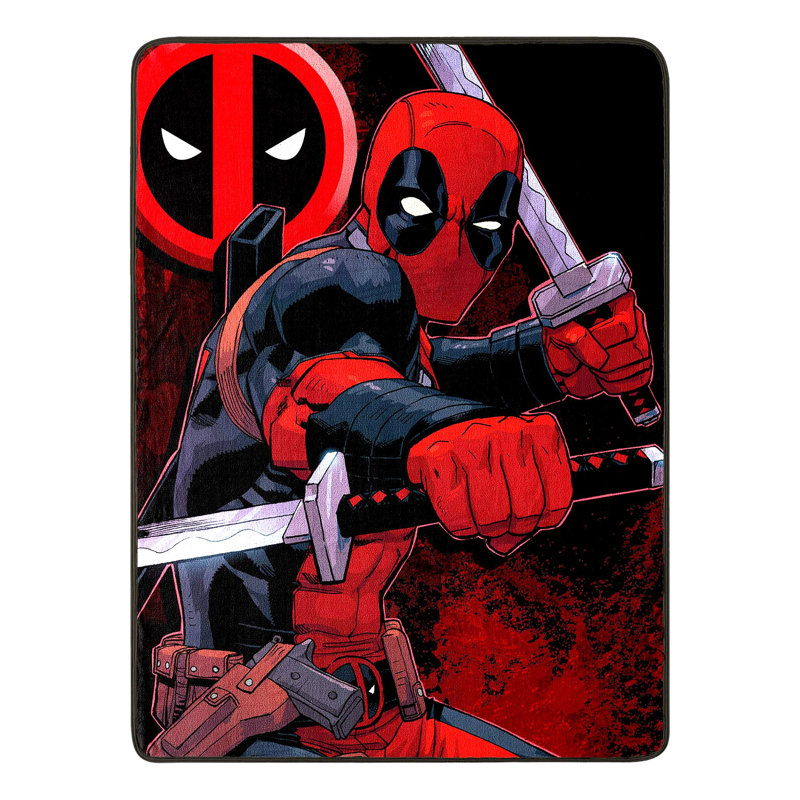 Ultimate Deadpool Micro Raschel Throw Blanket - 46x60 Swordsman Edition