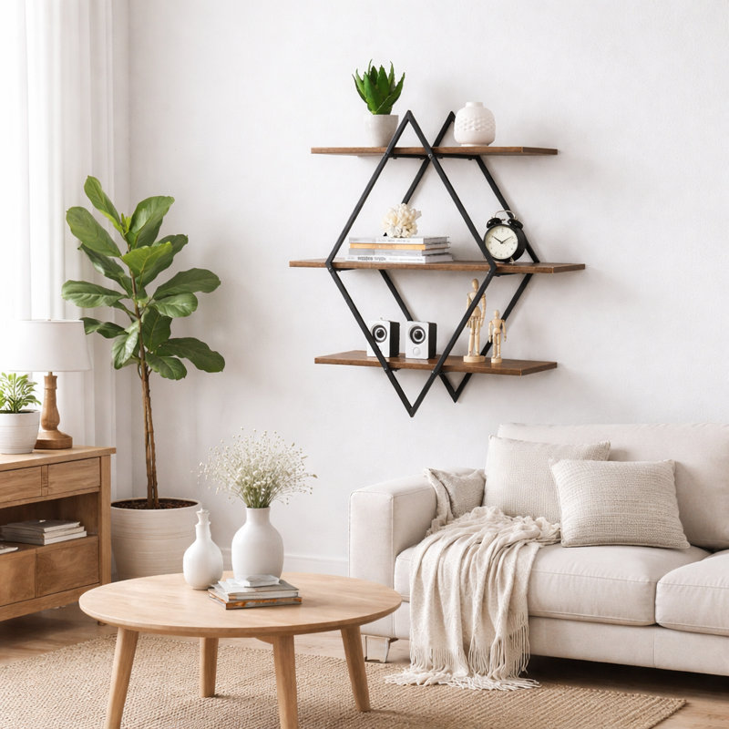 Naponee 3 Piece Diamond Tiered Shelf