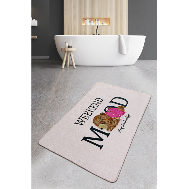 Luxurious Non-Slip Bathmat, 31.5 x 39.4 inches | 100% Polyester, 0.4 inch Pile Height | Antibacterial & Washable, 20.5 oz/sq ft | Perfect for Modern Bathrooms, Soft and Durable Design, Easy Care