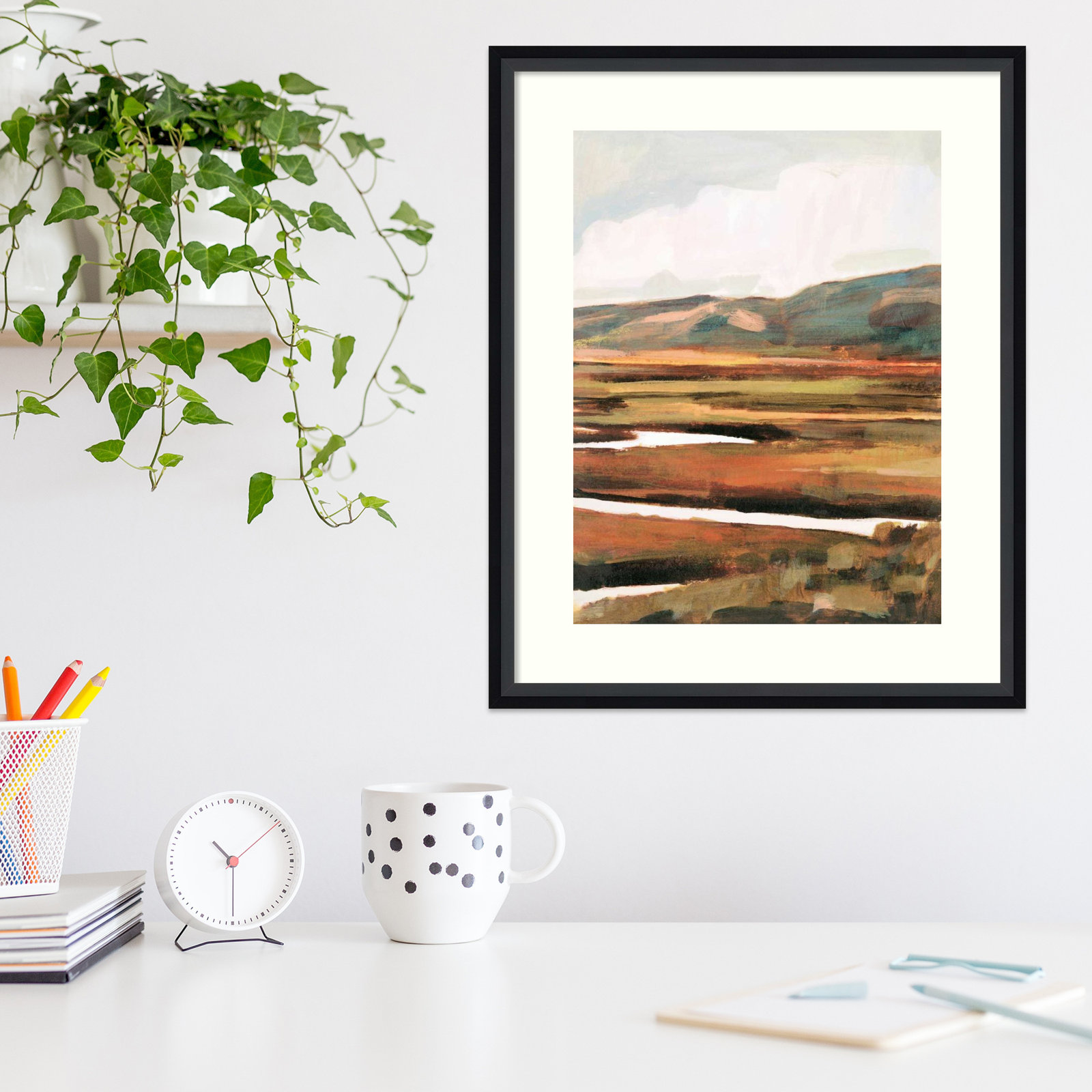 Mountain Field II Print by Victoria Borges, 21" H x 17" W, Champagne