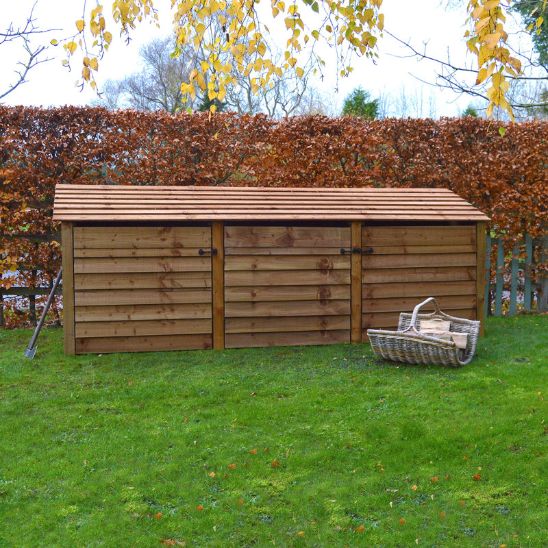 Urbanna 80cm D Solid Wood Log Store, Rustic Brown