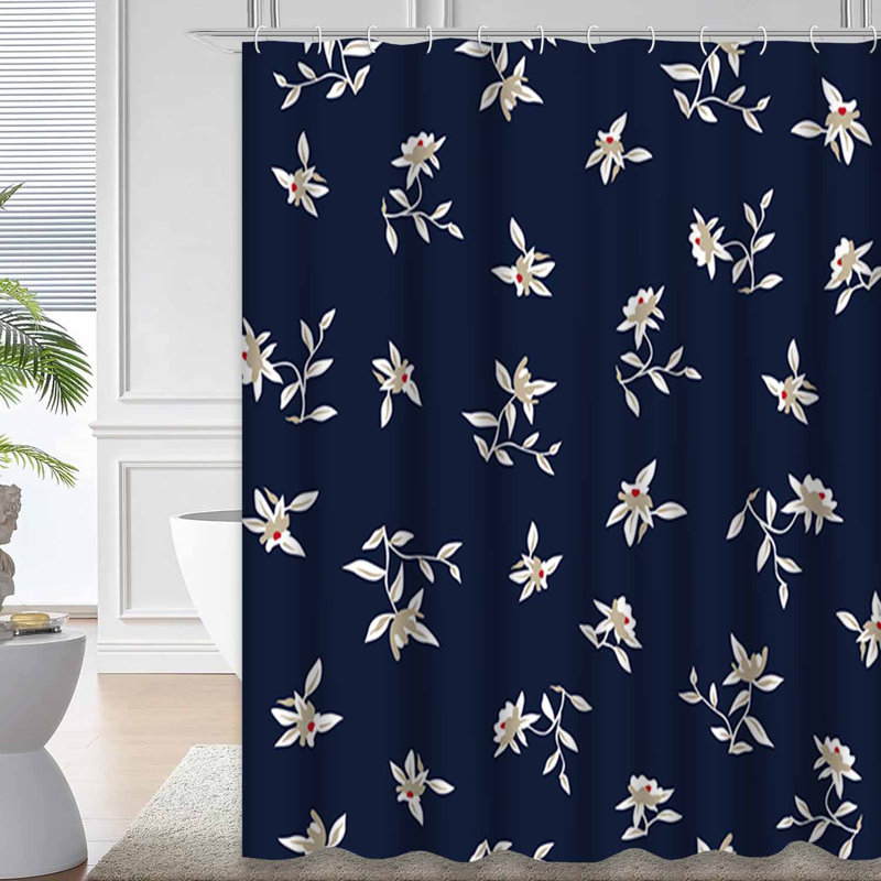 Rideau de douche avec 12 crochets, L 72 po x l 84 po