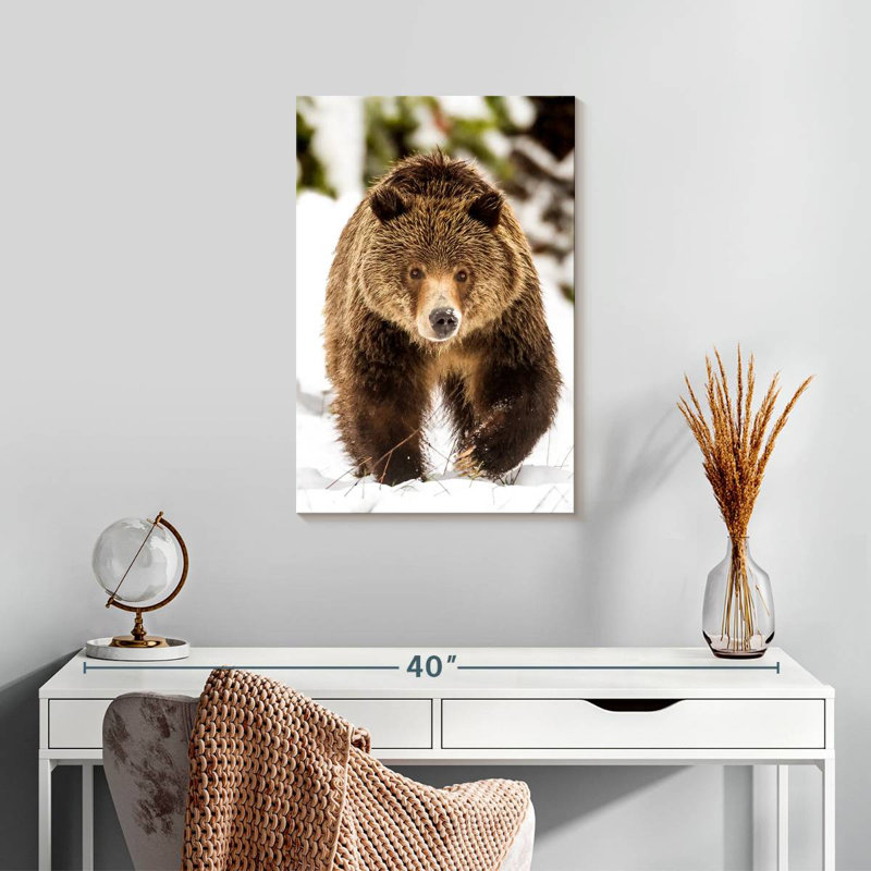 Brampt Walking Grizzly Bear, 24" H x 16" W