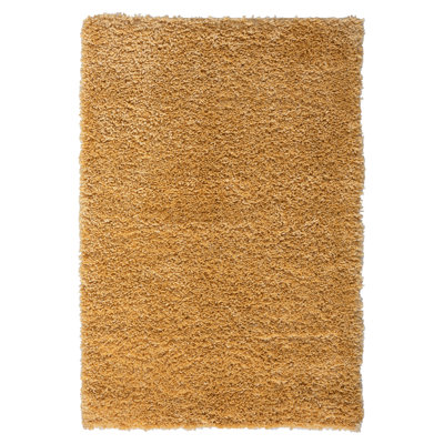 Shaggy Lush Golden Yellow Rug