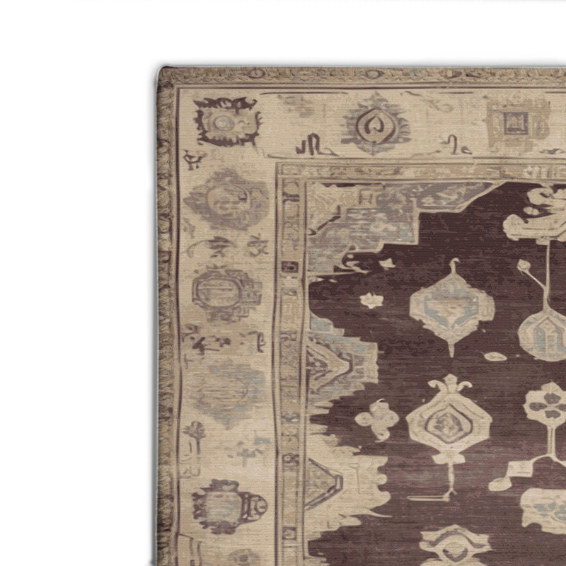 Tapis intérieur et extérieur brun Overdyed, Rectangulaire 2 pi x 3 pi