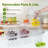 Ice Chilled Condiment Server, Condiment Caddy With 3 Polycarbonate Containers, 4" 1/6 Food Pan & Lid