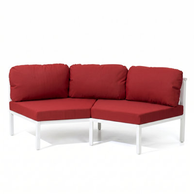  2 - Person Aluminum Outdoor Patio Sectional Sofa Set 