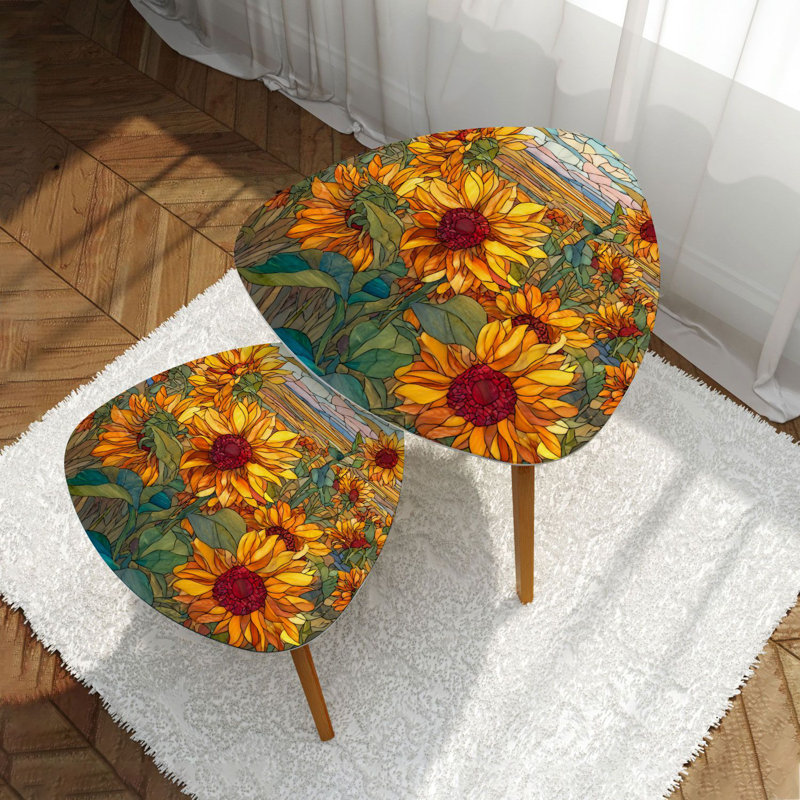 Ensemble de 2 tables basses gigognes Triangle
