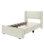 Solid Wood Upholstered Panel Bed