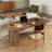 63-Inch Solid Wood Rectangular Dining Table