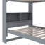 Lit superposé simple en bois d'hévéa avec bibliothèque convertible-2137375260
