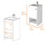 Meuble-lavabo autoportant Chariot, une tablette ouverte-674165140