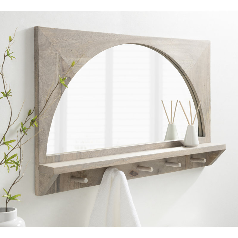 Julianna Wood Mirror, 30" x 20", White