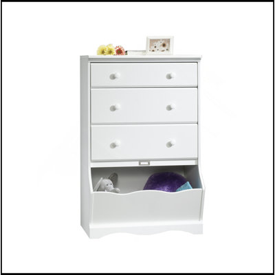 3-Drawer Chest, White Finish