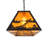 60" Long Buffalo At Lake Oblong Pendant