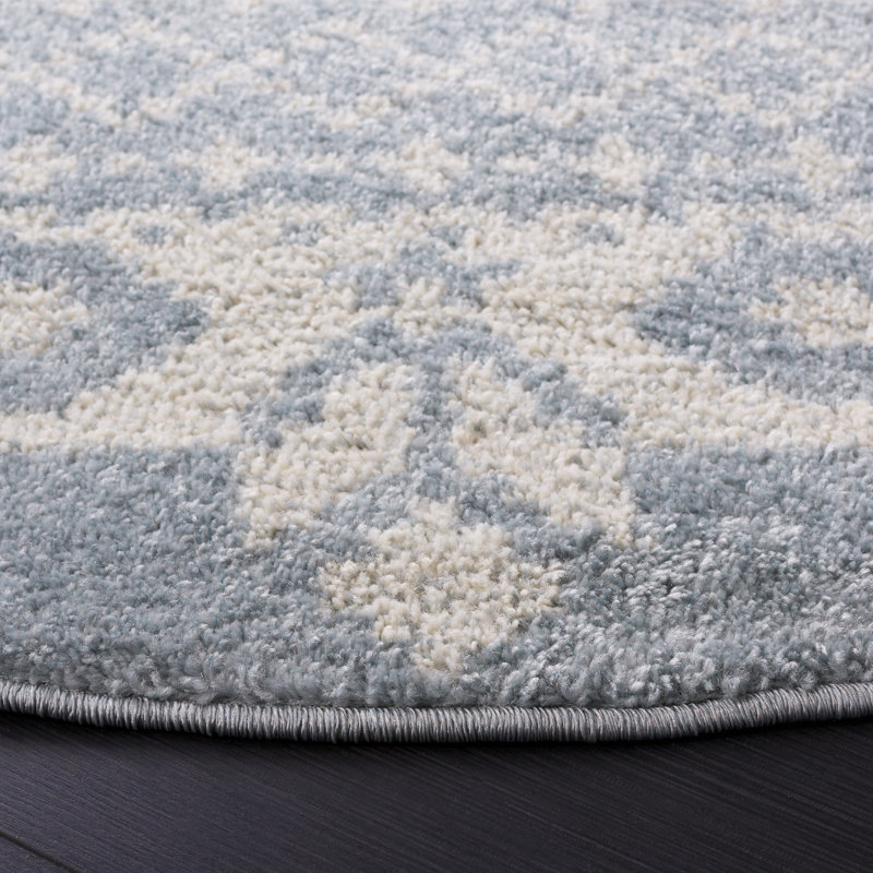 Tapis ardoise / ivoire Wynn Southwestern, Rond 6 pi