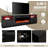 Unfinished TV Stand for TVs up to 78" with Fireplace Included-317656170