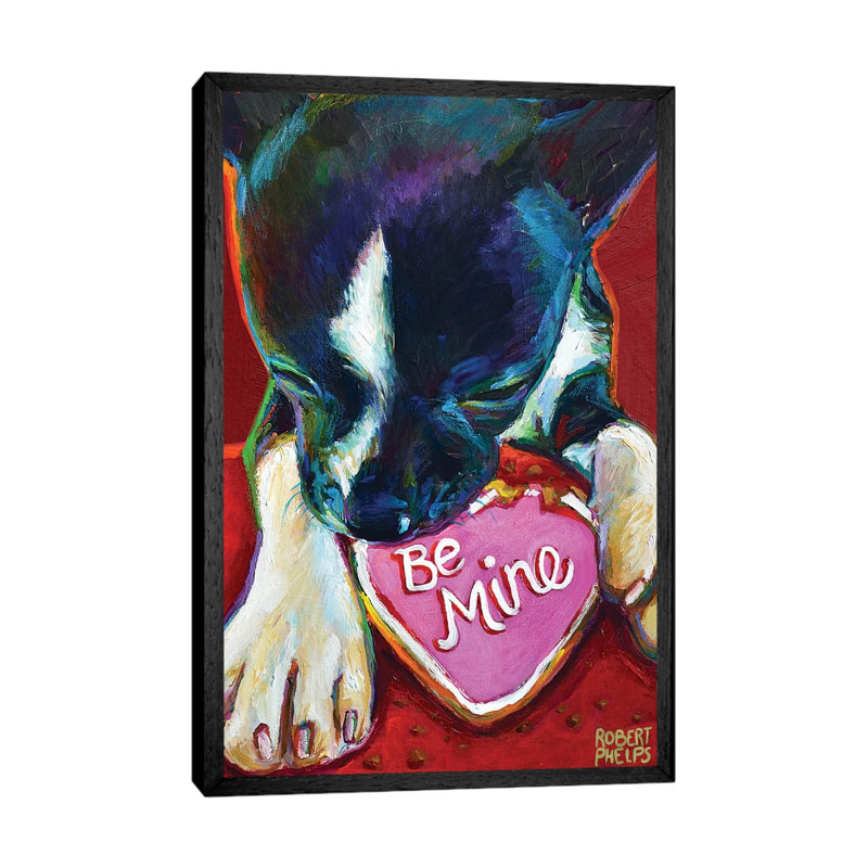 Be Mine by Robert Phelps - Painting on Canvas, 66.04 cm H x 45.72 cm W, Black Framed