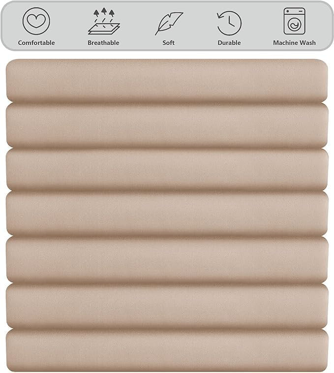 Ranarda Cotton Blend Percale Flat Sheet, Super King (6'), Beige
