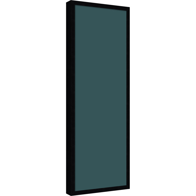 Tableau magnétique en tissu encadré, 13 x 37 cm, motif bleu sarcelle foncé, pour l'organisation murale, Noir Svelte