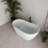 55" Streamline Soaking Glossy White Freestanding Tub With Internal Drain-108964774