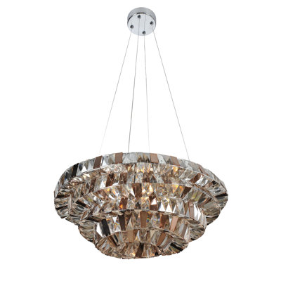 Gehry 8 LT Chrome Chandelier Allegri