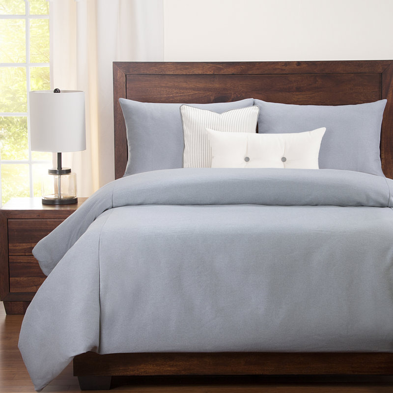 Everlast Modern & Contemporary Polyester Duvet Cover, California King Duvet Cover, Greige/Off-White