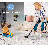 2X8 Multi-Color Contemporary Area Runner Rug-1555024566