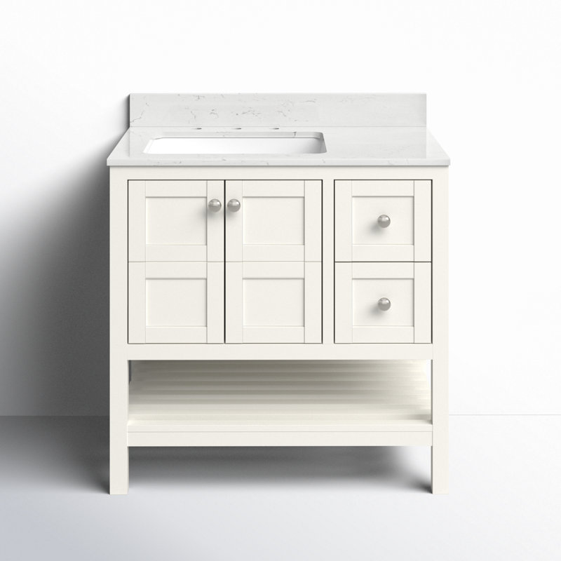 Ensemble de meuble-lavabo simple 36 po Baliegh, Blanc